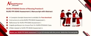 NURS FPX 9040 Assessment 1 Manuscript with Abstract