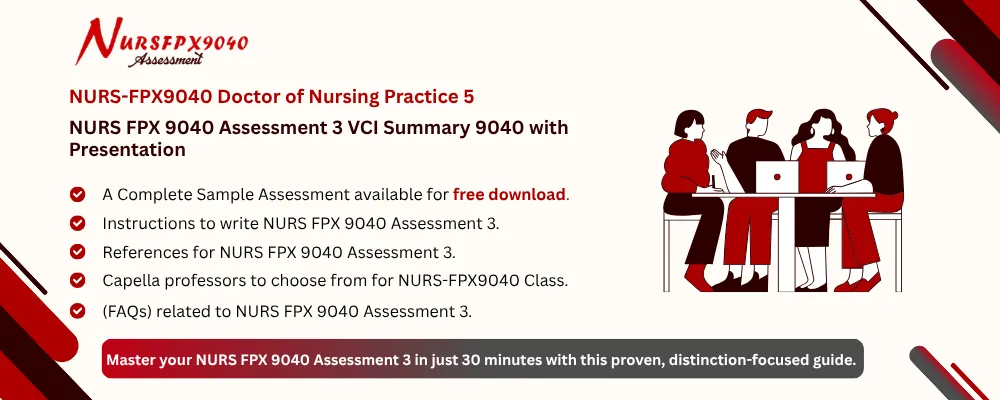 NURS FPX 9040 Assessment 3 VCI Summary 9040 with Presentation